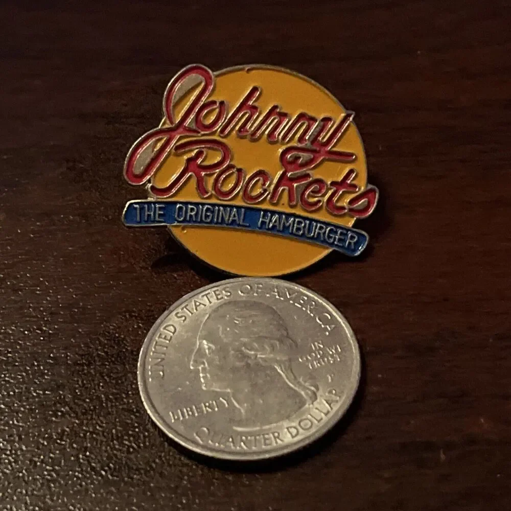 Johnny Rockets The Original Hamburger Diner Restaurant Lapel Hat‎ Pin